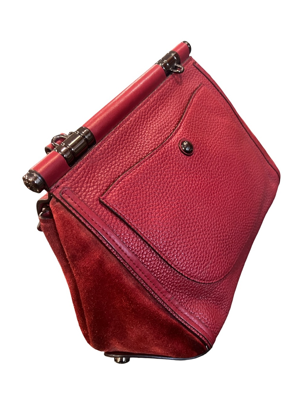 Coach Drifter Top-handle Satche! (Model 38388) Red Leather Purse Shoulder Bag - Picture 7 of 14